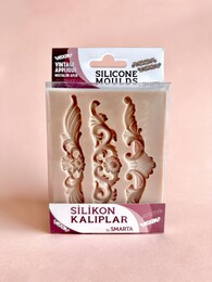 Smarta Silicone Moulds Silikon Epoksi ve Polimer Kil Kalıbı VINTAGE APPLIQUE - 1