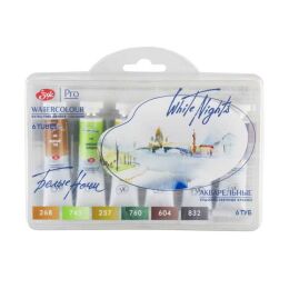 St. Petersburg White Nights Tüp Sulu Boya Seti Forest Landscape 6 Renk x 10 ml. - 1