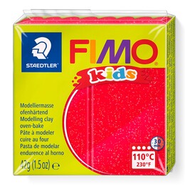 Staedtler Fimo Kids Yumuşak Polimer Kil 212 Yaldızlı Kırmızı - 1