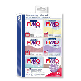 Staedtler Fimo Soft Polimer Kil Seti 6 Renk x 57 gr. Candy Colours - 1