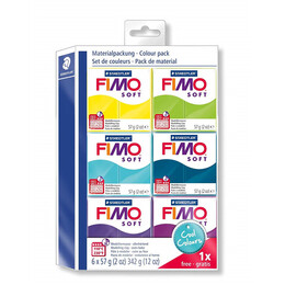 Staedtler Fimo Soft Polimer Kil Seti 6 Renk x 57 gr. Cool Colours - 1