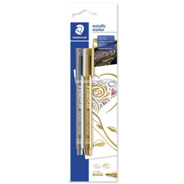 Staedtler Metallic Marker Seti 2 Renk Altın-Gümüş - 1