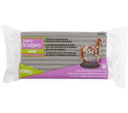 Super Sculpey Medium Blend Polimer Kil (Fırınlanabilir Model Hamuru) 454 gr. GRİ - 1