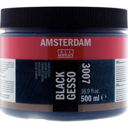 Talens Amsterdam 3007 Black Siyah Gesso 500 ml. - 1