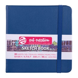 Talens Art Creation Sketchbook Sert Kapak Eskiz Çizim Defteri 140 gr. 12x12 cm. 80 yp. NAVY BLUE - 1