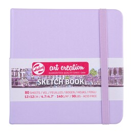 Talens Art Creation Sketchbook Sert Kapak Eskiz Çizim Defteri 140 gr. 12x12 cm. 80 yp. PASTEL LİLA - 1