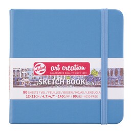 Talens Art Creation Sketchbook Sert Kapak Eskiz Çizim Defteri 140 gr. 12x12 cm. 80 yp. PASTEL MAVİ - 1