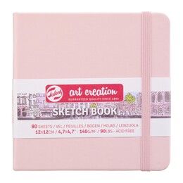 Talens Art Creation Sketchbook Sert Kapak Eskiz Çizim Defteri 140 gr. 12x12 cm. 80 yp. PASTEL PEMBE - 1