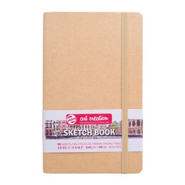 Talens Art Creation Sketchbook Sert Kapak Eskiz Çizim Defteri 140 gr. 13x21 cm. 80 yp. KRAFT YELLOW - 1