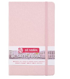 Talens Art Creation Sketchbook Sert Kapak Eskiz Çizim Defteri 140 gr. 13x21 cm. 80 yp. PASTEL PEMBE - 1