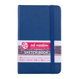 Talens Art Creation Sketchbook Sert Kapak Eskiz Çizim Defteri 140 gr. 9x14 cm. 80 yp. NAVY BLUE - 1