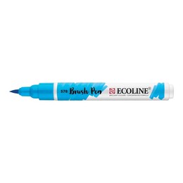 Talens Ecoline Brush Pen Fırça Uçlu Kalem 578 Sky Blue Cyan - 1