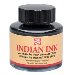 Talens Indian Ink Çini Mürekkebi 30 ml. Siyah (Waterproof) - 1