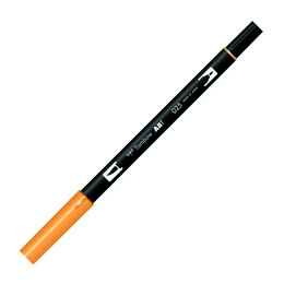 Tombow Dual Brush Pen Grafik Çizim Kalemi 025 Light Orange - 1