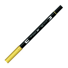 Tombow Dual Brush Pen Grafik Çizim Kalemi 062 Pale Yellow - 1