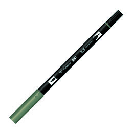 Tombow Dual Brush Pen Grafik Çizim Kalemi 228 Gray Green - 1