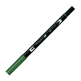 Tombow Dual Brush Pen Grafik Çizim Kalemi 249 Hunter Green - 1