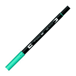 Tombow Dual Brush Pen Grafik Çizim Kalemi 443 Turquoise - 1