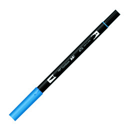 Tombow Dual Brush Pen Grafik Çizim Kalemi 476 Cyan - 1