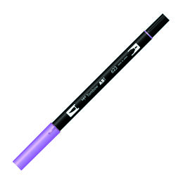 Tombow Dual Brush Pen Grafik Çizim Kalemi 623 Purple Sage - 1