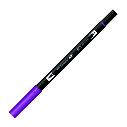 Tombow Dual Brush Pen Grafik Çizim Kalemi 665 Purple - 1