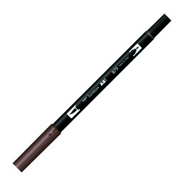 Tombow Dual Brush Pen Grafik Çizim Kalemi 879 Brown - 1