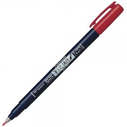 Tombow Fudenosuke Brush Pen Fırça Uçlu Kalem Kırmızı - 1