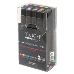 Touch Opaque Marker Su Bazlı Akrilik Boyama Markörü Kalemi Seti 15 Renk Fine Uç (0.8-1.3 mm) - 1