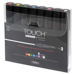 Touch Opaque Marker Su Bazlı Akrilik Boyama Markörü Kalemi Seti 8 Renk Medium Uç (1.5-2.3 mm) - 1