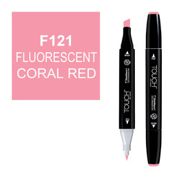 Touch Twin Marker Çizim Kalemi 121 Fluorescent Coral Red - 1