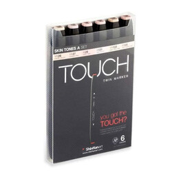 Touch Twin Marker Seti 6 Renk TEN RENKLERİ A - 1