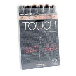 Touch Twin Marker Seti 6 Renk TEN RENKLERİ B - 1