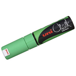 Uni Chalk 8 mm Kesik Uç Su Bazlı Sıvı Tebeşir Kalemi Fosforlu Yeşil - 1