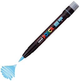 Uni Posca PCF-350 Boyama Markörü 1-10 mm. Fırça Uç AÇIK MAVİ - 1