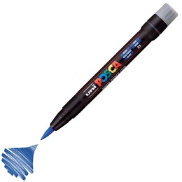 Uni Posca PCF-350 Boyama Markörü 1-10 mm. Fırça Uç MAVİ - 1