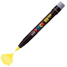 Uni Posca PCF-350 Boyama Markörü 1-10 mm. Fırça Uç SARI - 1