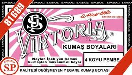 Viktoria Toz Kumaş Boyası 4 KOYU PEMBE - 1