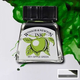 Winsor & Newton Drawing Ink Çizim Mürekkebi 14 ml. 011 Apple Green - 1