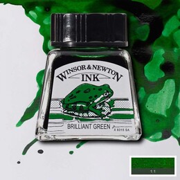 Winsor & Newton Drawing Ink Çizim Mürekkebi 14 ml. 046 Brilliant Green - 1