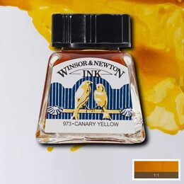 Winsor & Newton Drawing Ink Çizim Mürekkebi 14 ml. 123 Canary Yellow - 1