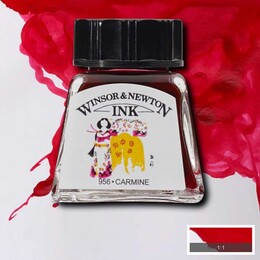 Winsor & Newton Drawing Ink Çizim Mürekkebi 14 ml. 127 Carmine - 1