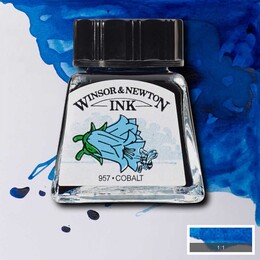 Winsor & Newton Drawing Ink Çizim Mürekkebi 14 ml. 176 Cobalt Blue - 1