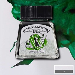 Winsor & Newton Drawing Ink Çizim Mürekkebi 14 ml. 235 Emerald - 1