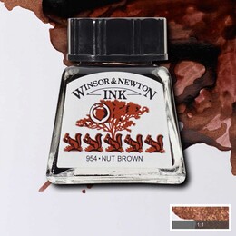 Winsor & Newton Drawing Ink Çizim Mürekkebi 14 ml. 441 Nut Brown - 1