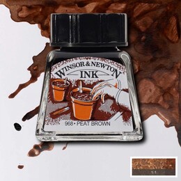 Winsor & Newton Drawing Ink Çizim Mürekkebi 14 ml. 469 Peat Brown - 1