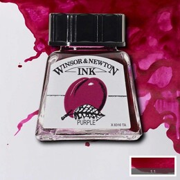 Winsor & Newton Drawing Ink Çizim Mürekkebi 14 ml. 542 Purple - 1