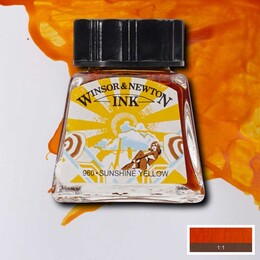 Winsor & Newton Drawing Ink Çizim Mürekkebi 14 ml. 633 Sunshine Yellow - 1