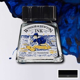 Winsor & Newton Drawing Ink Çizim Mürekkebi 14 ml. 660 Ultramarine - 1