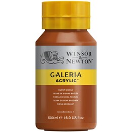 Winsor & Newton Galeria Akrilik Boya 500 ml. 074 Burnt Sienna - 1