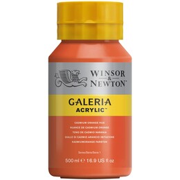 Winsor & Newton Galeria Akrilik Boya 500 ml. 090 Cadmium Orange Hue - 1